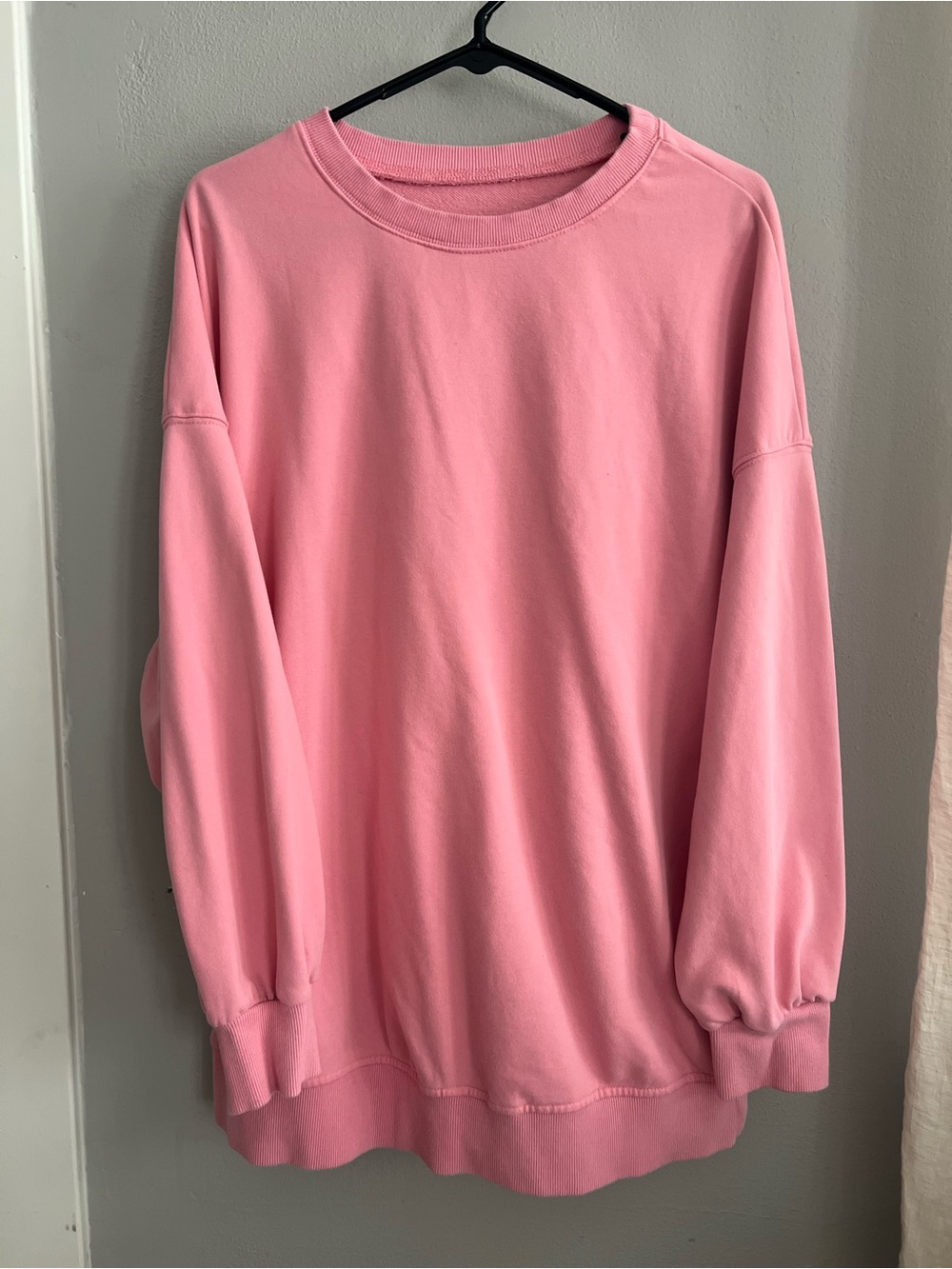 Oversized Pink Crewneck Sweatshirt